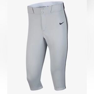 Nike Vapor Select‎ 2 High Piped Baseball Pants Grey Black Men’s Size Large 3/4